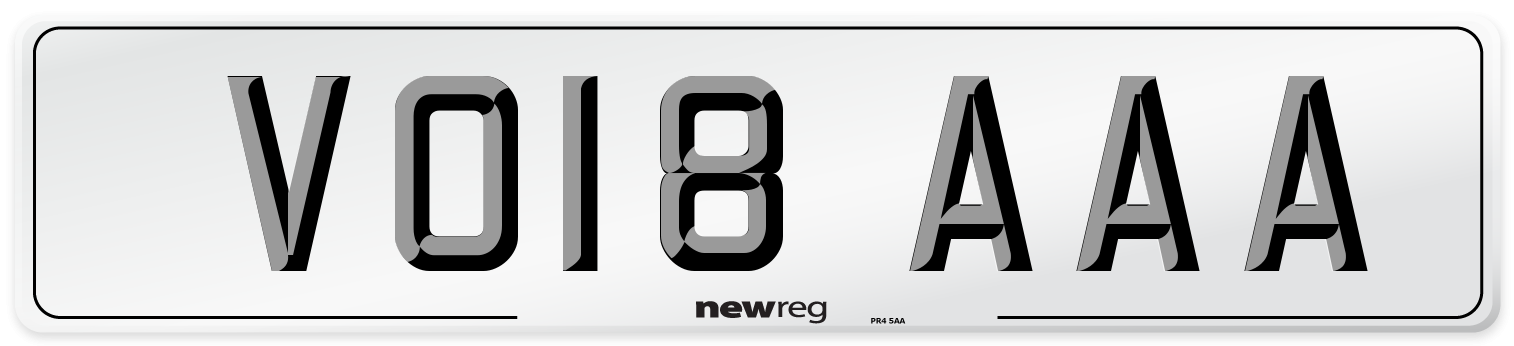 VO18 AAA Number Plate from New Reg